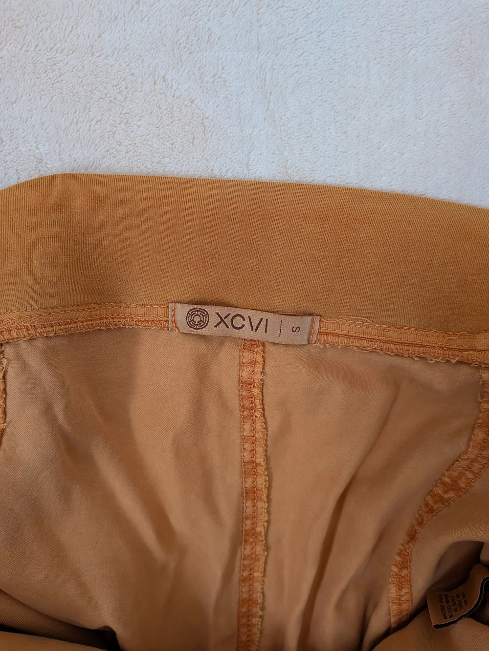 XCVI Wearables Nadia Cargo Pants Orange Women's Size Small Crop